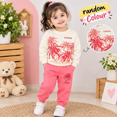 Winter Collection 2 Pcs Girl's Funky Shirt And Trouser Set