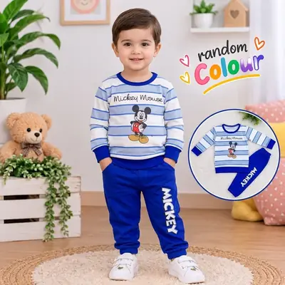 Winter Collection 2 Pcs Boy's Shirt And Trouser Set