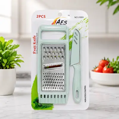 2 In 1 Perfect For Preparing Food Vegetable Slicer Fruit Knife Set