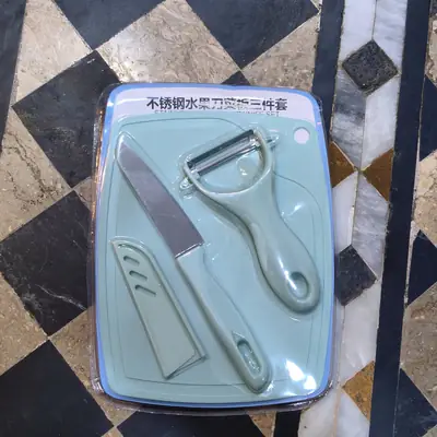 3 In 1 Fruit Knife Set Cutting Board Peeler Knife Set  thumbnail 2