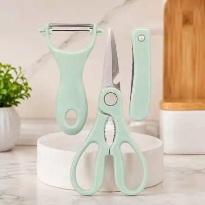 3 In 1 Fruit Knife Scissors Peeler Beautiful Set thumbnail 3