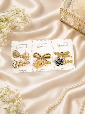 Girl's Beautiful Fancy 3 Pack Hair Pins  thumbnail 2