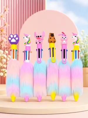 2 Pcs Funky Design 10 In 1 Color Pen For Kids 2  thumbnail 3