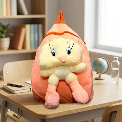 Orange Polyester School Backpack for Boys thumbnail 2