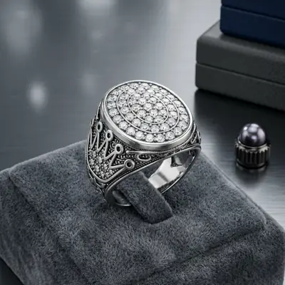 Turkish Design Silver Plated Men's Ring