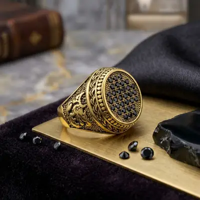 Turkish Design Gold Plated Men's Ring