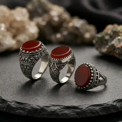 Turkish Design Silver Plated Men's Ring