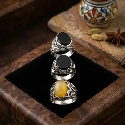 Turkish Design Silver Plated Men's Ring