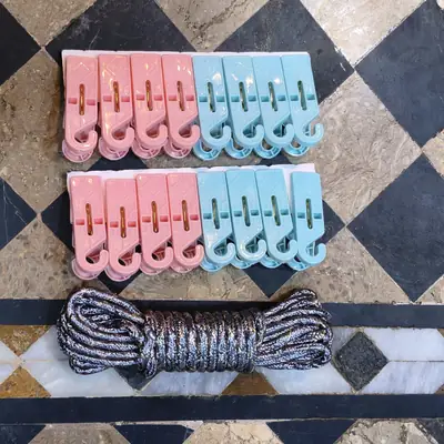 Stylish And Functional Designs Cloth Hanging Clips Pack thumbnail 4