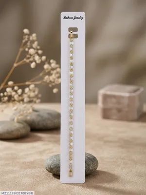Women Funky Crystal Gold Plated Bracelet 1000oz thumbnail 1