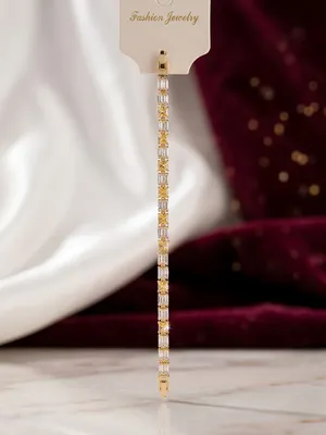 Women Funky Crystal Gold Plated Bracelet 1000oz thumbnail 2