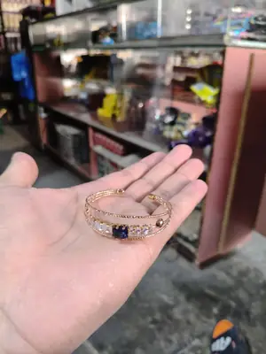 1 Pc Modern Design Gold Plated Crystal Kara Bracelet 3 to 10 year girls  thumbnail 3