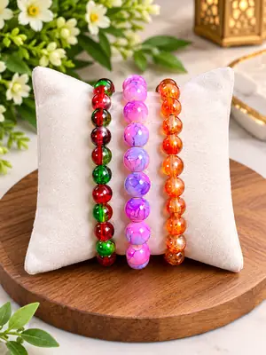 3 Pcs Funky Crystal Bracelet Modren Style