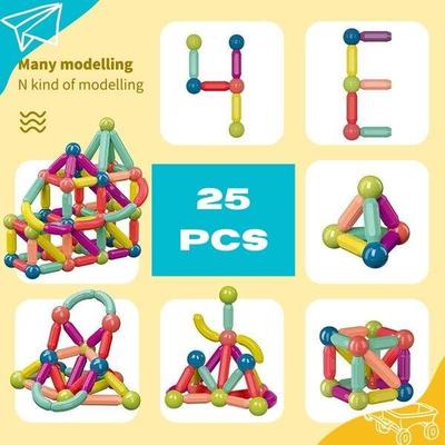 Magnetic Sticks Toy for Kids Safe Building Play thumbnail 3