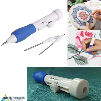 Magic Embroidery Pen Set — 3D Punch Needle Tool Kit for DIY Weaving, Cross Stitch & Creative Embroidery Designs thumbnail 3