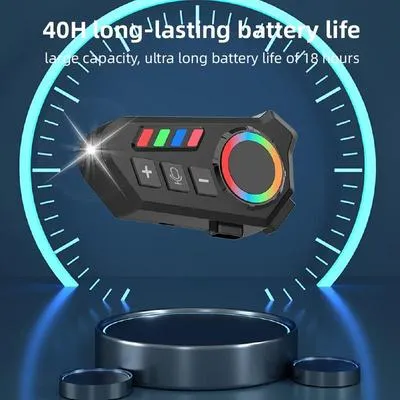 Wireless Helmet Earphones with RGB Light & GPS for Bikers in Pakistan thumbnail 4