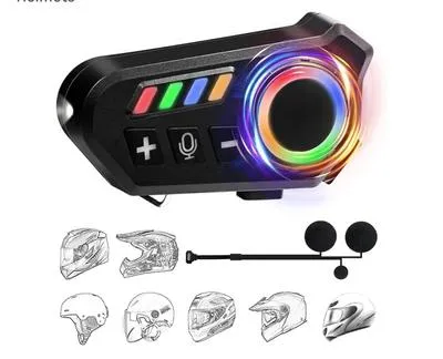Wireless Helmet Earphones with RGB Light & GPS for Bikers in Pakistan thumbnail 5