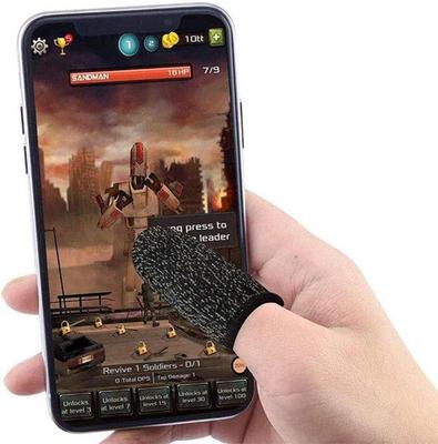 Pakistani Gaming Finger Sleeves Black Velvet Conductive thumbnail 3