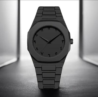 Black Carbon Fiber Men's Watch Quartz Matte Finish thumbnail 5