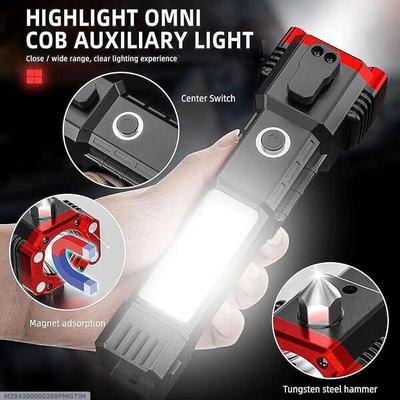 Rechargeable Self Defense LED Torch Light Black thumbnail 6