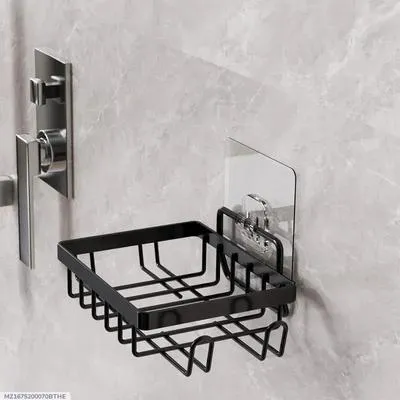 Stainless Steel Soap Organizer Black Wall Mount thumbnail 4
