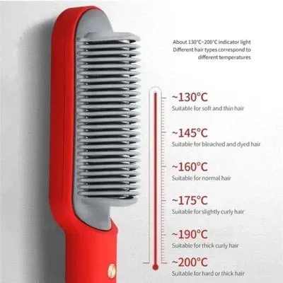 Hair Straightener Brush with 30s Heat & Anti-Scald Design thumbnail 5
