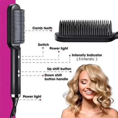 Hair Straightener Brush with 30s Heat & Anti-Scald Design thumbnail 7