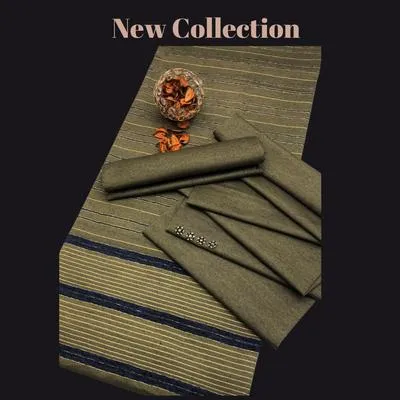 Olive Green Sussi 3-Piece Women Suit with Stripes thumbnail 2