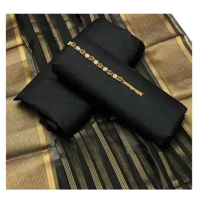 3 Pcs Women's Unstitched Plain Suit thumbnail 2