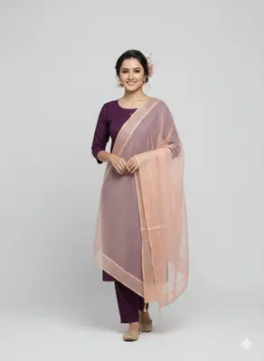 3 Pcs Women's Unstitched Plain Suit