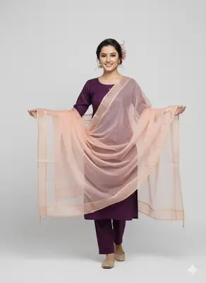 3 Pcs Women's Unstitched Plain Suit thumbnail 2