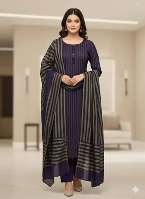  Sussi Marina Unstitched 3Pcs Printed Suit Women's