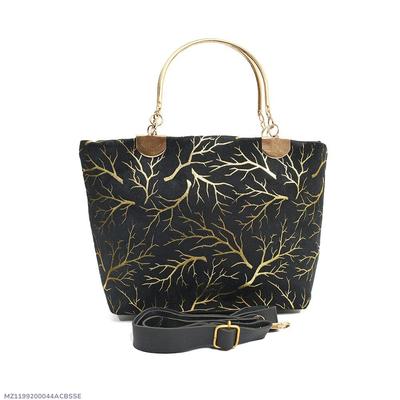Black Velvet Tree Print Girl's Handbag 10x5x8" thumbnail 4