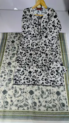 3 Pcs Women's Stitched Lawn Digital Print Suit thumbnail 3