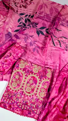 3 Pcs Women's Stitched Lawn Embroidered Suit thumbnail 2