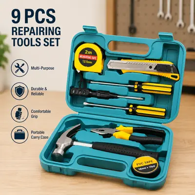 8 Pcs Iron + ABS Tool Kit Set