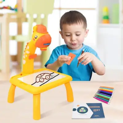 Girl's Plastic LED Projector Art Drawing Table thumbnail 3
