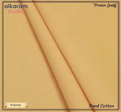 Men Unstitched Paper Cotton Suit Mustard 8 Button Summer Wear thumbnail 3