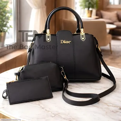 Women's Leather Plain Shoulder Bag thumbnail 1