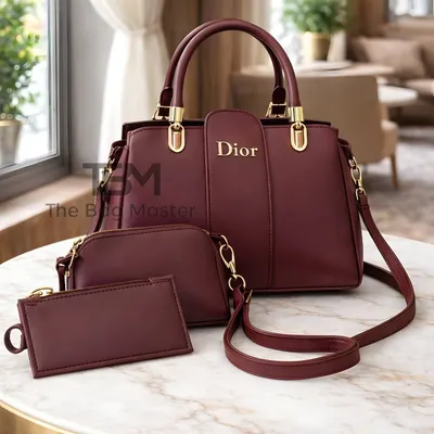 Women's Leather Plain Shoulder Bag thumbnail 3