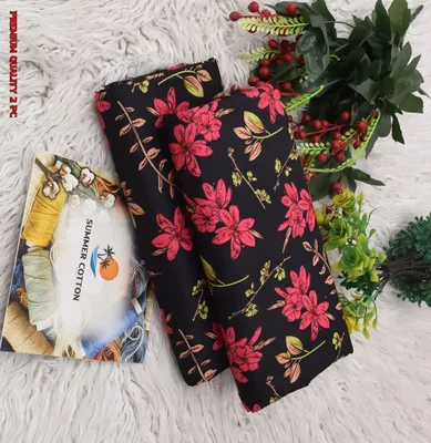 Women's Pink Floral Cotton 2Pcs Suit Summer thumbnail 2