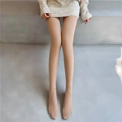Women Velvet Thickened Pantyhose Winter Warm High-Density Nylon