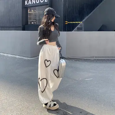 Women High Waist Slimming Ankle-Tied Sports Pants Black Summer
