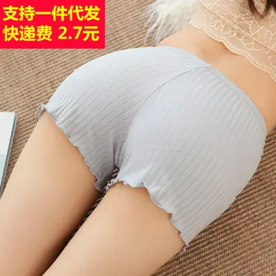 Women Summer Plus Size Anti-Light Safety Pants White
