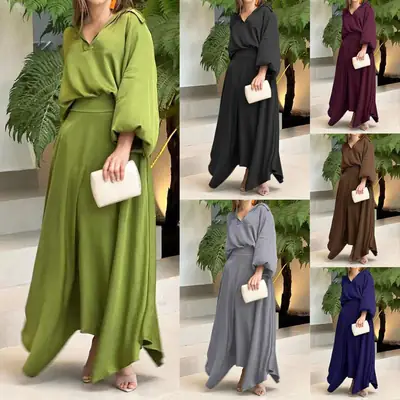 Black Long Sleeve Loose Fit Dress for Women