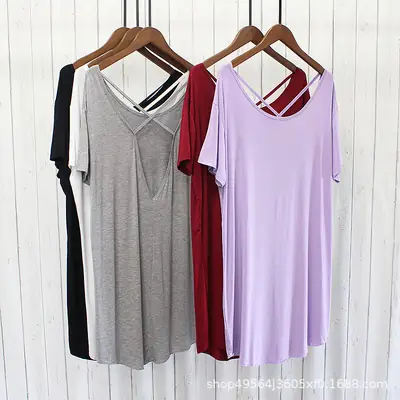 Women's Backless V-Neck Dress Multi Color Loose Fit Summer Wear