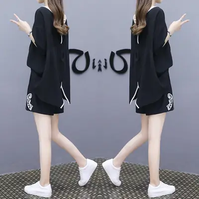Black Sequined Two-Piece Summer Set for Women