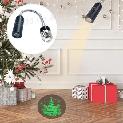 Laser Projection Lamp Black Flexible Neck for Festive Decor