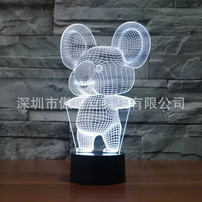 3D Koala LED Lamp for Kids Bedroom Safe Color Control