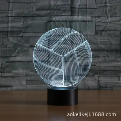 3D Touch Light Night Lamp Remote Control White